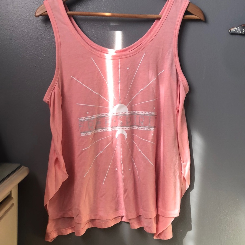 Pink graphic tank top